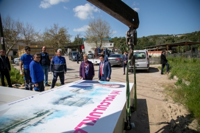 Başkan Aras ‘Bodrum’a Hoş Geldiniz’ Yazan Totemini Kaldırttı